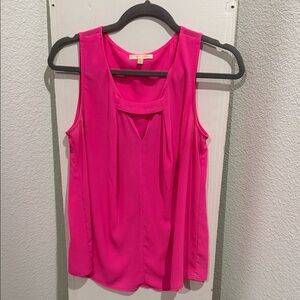 Skies Are Blue Fuchsia Sleeveless Blouse